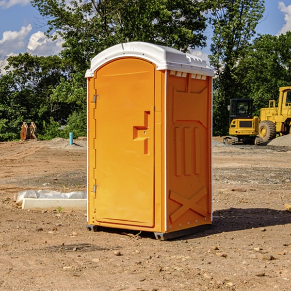 what is the maximum capacity for a single portable restroom in Log Lane Village